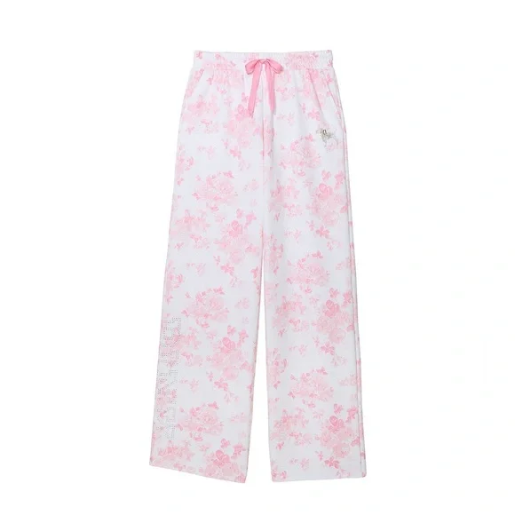 NEW PINK X LOVESHACKFANCY WIDE-LEG SWEATPANT - Picture 3 of 9
